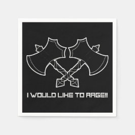 Guardanapo De Papel "Eu gostaria de raiva" - o bárbaro, sempre.