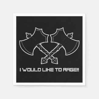 Guardanapo De Papel "Eu gostaria de raiva" - o bárbaro, sempre.