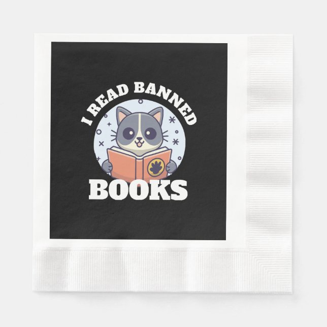 Guardanapo De Papel Eu leio livros proibidos (Frente)