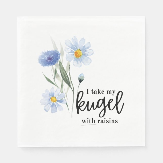 Guardanapo De Papel Eu Levo Meu Kugel Com Asas (Frente)