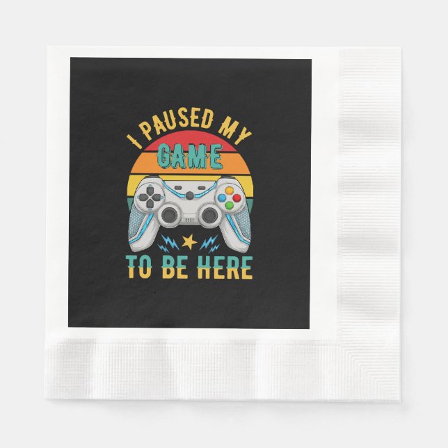 Guardanapo De Papel eu pausei meu jogo (Frente)