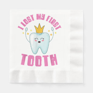 Guardanapo De Papel Eu Perdi Meu Primeiro Dente Dentes Caíram Presente