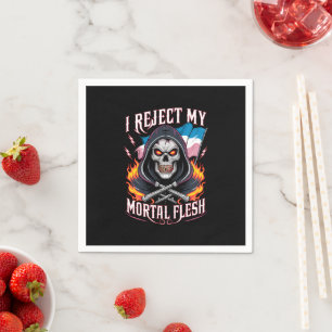 Guardanapo De Papel Eu Rejeito Minha Carne Mortal Trans Transgênero LG