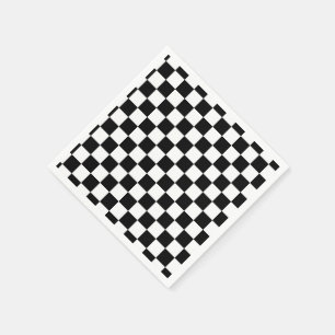 Guardanapo De Papel Eu sangro competindo Checkered branco preto