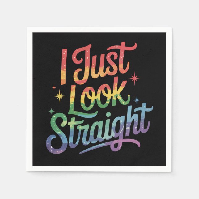 Guardanapo De Papel Eu só pareço Hetero Gay Arco-Íris LGBTQ Pride Ally (Frente)