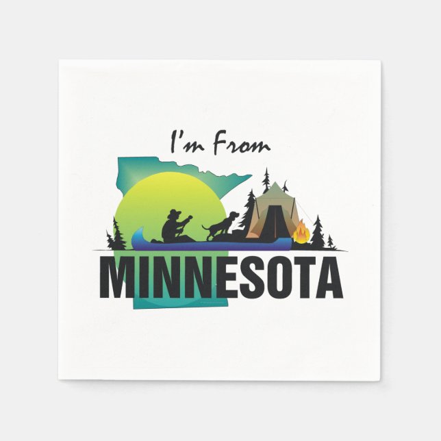 Guardanapo De Papel Eu sou de Minnesota (Frente)
