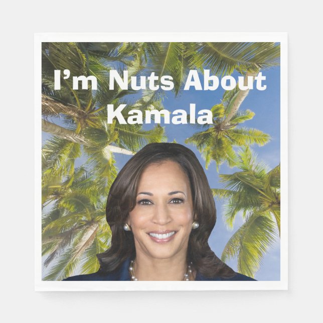 Guardanapo De Papel Eu sou Loucos sobre Kamala (Frente)