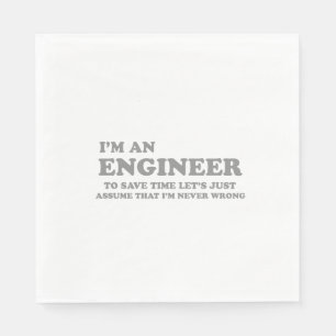 Guardanapo De Papel Eu sou um engenheiro