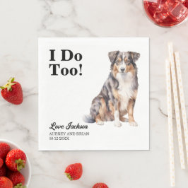 Guardanapo De Papel Eu Também Australian Shepherd Pet Casamento