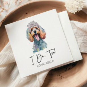 Guardanapo De Papel Eu Também! Cachorro Poodle Pet Casamento