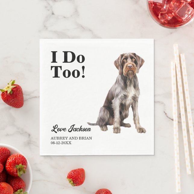 Guardanapo De Papel Eu também! Cão de estimação Pointer de pelo duro a (Insitu)