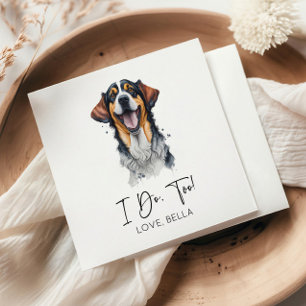 Guardanapo De Papel Eu Também! Casamento com Animais de Companhia Sara