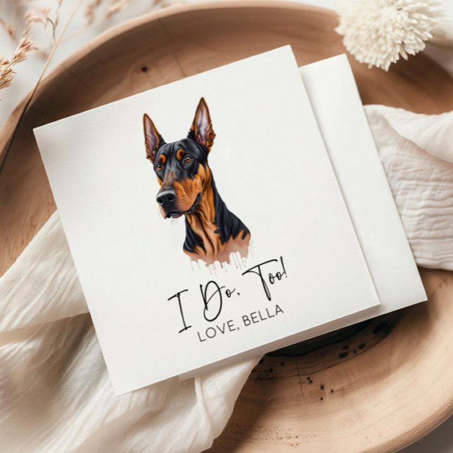 Guardanapo De Papel Eu Também! Casamento com animais de estimação Dobe (Criador carregado)