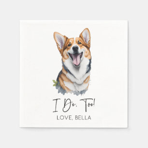 Guardanapo De Papel Eu Também! Casamento de Animais de Companhia Pembr