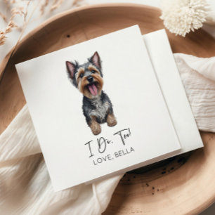 Guardanapo De Papel Eu Também! Casamento de Cachorro Yorkshire Terrier