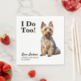 Guardanapo De Papel Eu Também Casamento de Pet Terrier Australiano