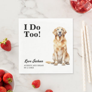 Guardanapo De Papel Eu Também. Pet De Cão De Retriever ouro