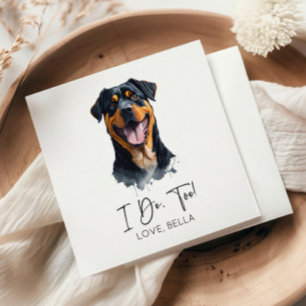 Guardanapo De Papel Eu Também! Rottweiler Dog Pet Weding