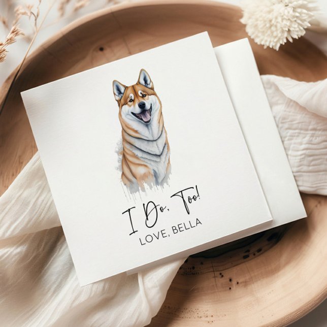 Guardanapo De Papel Eu Também! Shiba Inu Dog Pet Weding Weding (Criador carregado)