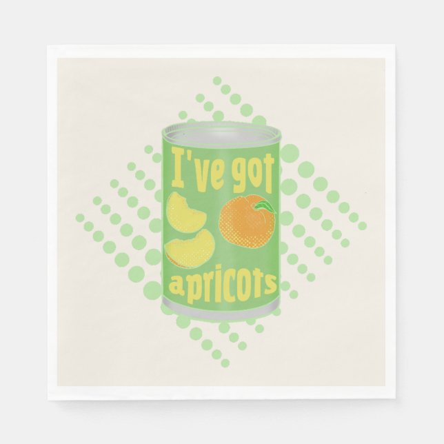 Guardanapo De Papel Eu tenho damascos Tin de fruta (Frente)