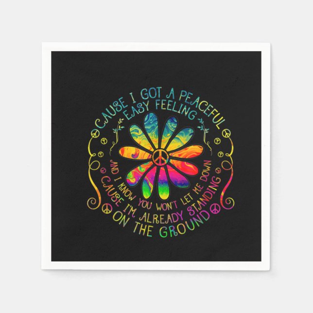 Guardanapo De Papel Eu tenho um hippie pacífico (Frente)