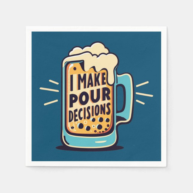 Guardanapo De Papel Eu Tomo Pour Decisões Cerveja (Frente)