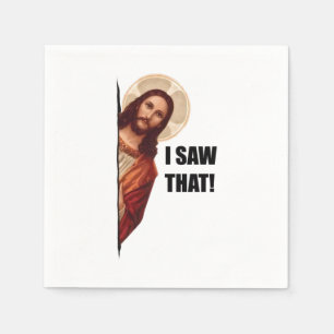 Guardanapo De Papel Eu Vi Isso, Arte de Jesus, Eu Vi Esse Jesus
