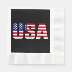 Guardanapo De Papel EUA Bandeira Patriótica Americana Para Homens Meni