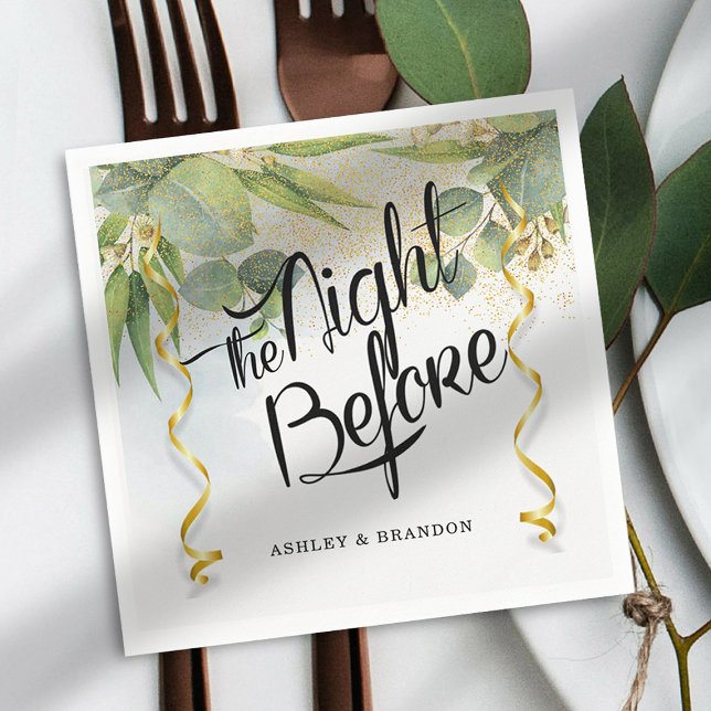 Guardanapo De Papel Eucalipto Na Noite Antes Do Ensaio De Napkins (Criador carregado)