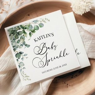 Guardanapo De Papel Eucalipto verde deixa borrifada botânica