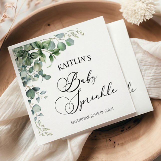 Guardanapo De Papel Eucalipto verde deixa borrifada botânica (Criador carregado)