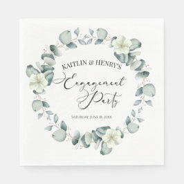 Guardanapo De Papel Eucalipto Verde Deixa Festa de noivado Botânica