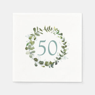 Guardanapo De Papel Eucalyptus 50th Birthday
