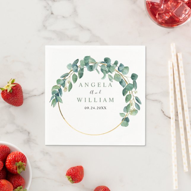 Guardanapo De Papel Eucalyptus deixa casamento (Insitu)