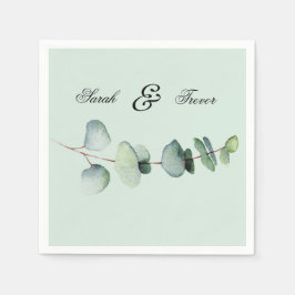 Guardanapo De Papel Eucalyptus Elegant Botanical Wedding Green