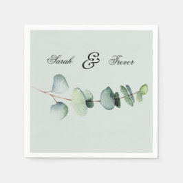 Guardanapo De Papel Eucalyptus Elegant Botanical Wedding Green