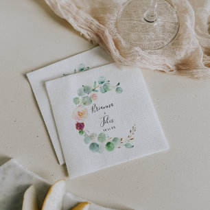 Guardanapo De Papel Eucalyptus Floral Wedkin Contemporâneo