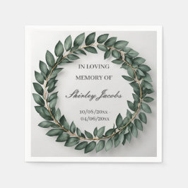 Guardanapo De Papel Eucalyptus Funeral Wreath Elegante Memorial