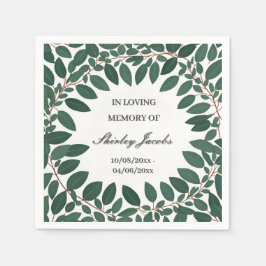 Guardanapo De Papel Eucalyptus Funeral Wreath Elegante Memorial