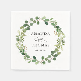 Guardanapo De Papel Eucalyptus Greenery Sai Do Casamento De Folhagem