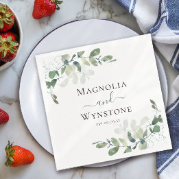 Guardanapo De Papel Eucalyptus Greenery Wedding