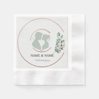 Guardanapo De Papel Eucalyptus Monogramding Wedding Napkins (cunhado)