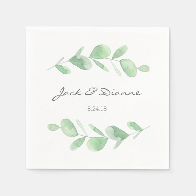 Guardanapo De Papel Eucalyptus Personalizado Napkin (Frente)
