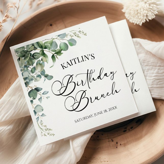 Guardanapo De Papel Eucalyptus Verde Deixa Brancos Botânicos (Criador carregado)