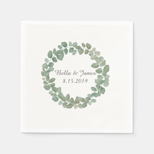 Guardanapo De Papel Eucalyptus Wreath Paper Napkins (Frente)