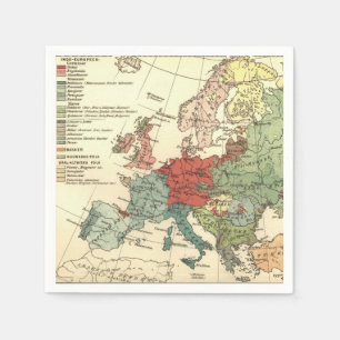 Guardanapo De Papel Europa Mapeia Países da Antiguidade Mundial