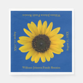 Guardanapo De Papel Evento Azul Personalizado de Girassol