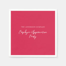 Guardanapo De Papel Evento de Apreciação do Funcionário Vermelho
