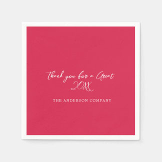 Guardanapo De Papel Evento de Apreciação do Funcionário Vermelho