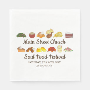 Guardanapo De Papel Evento de Comida de Soul Festival Cozinhar da Cuis